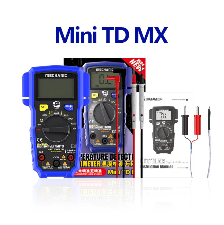 MECHANIC High-Precision Professional Digital Multimeter True RMS AC DC Voltage Capacitance Resistance Hz NCV Tester Current Tool