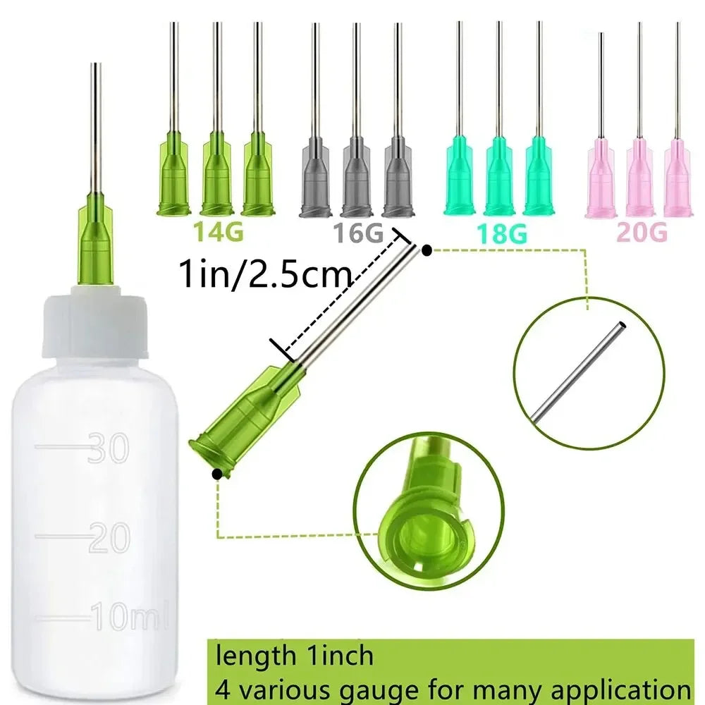 24-Piece Ceramic Slip Bottle Set - 30ml Multi-Needle Squeeze Bottles for Pottery Painting, Clay Sculpture & DIY Ceramic Decor