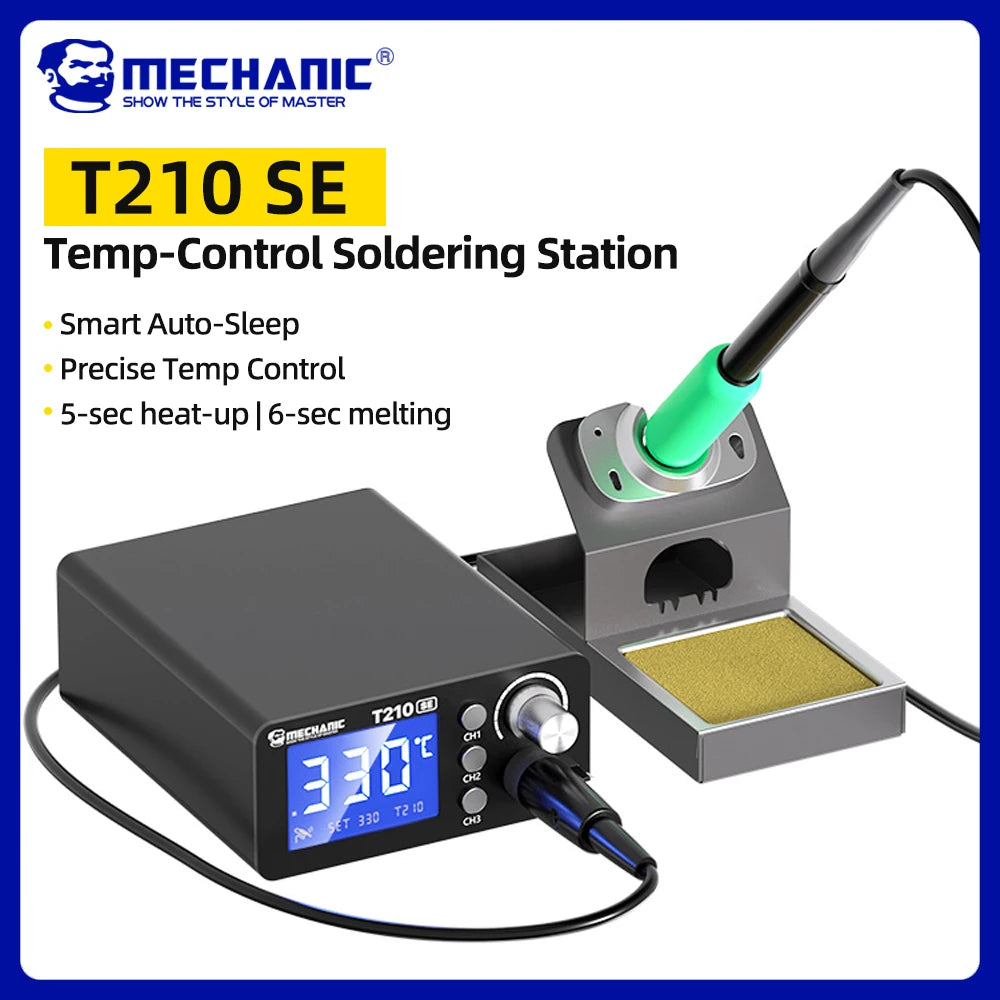 MECHANIC T210 SE Smart Soldering Station Digital Thermostatic Control Fast Heating for C210 Tips Soldering iron Tools