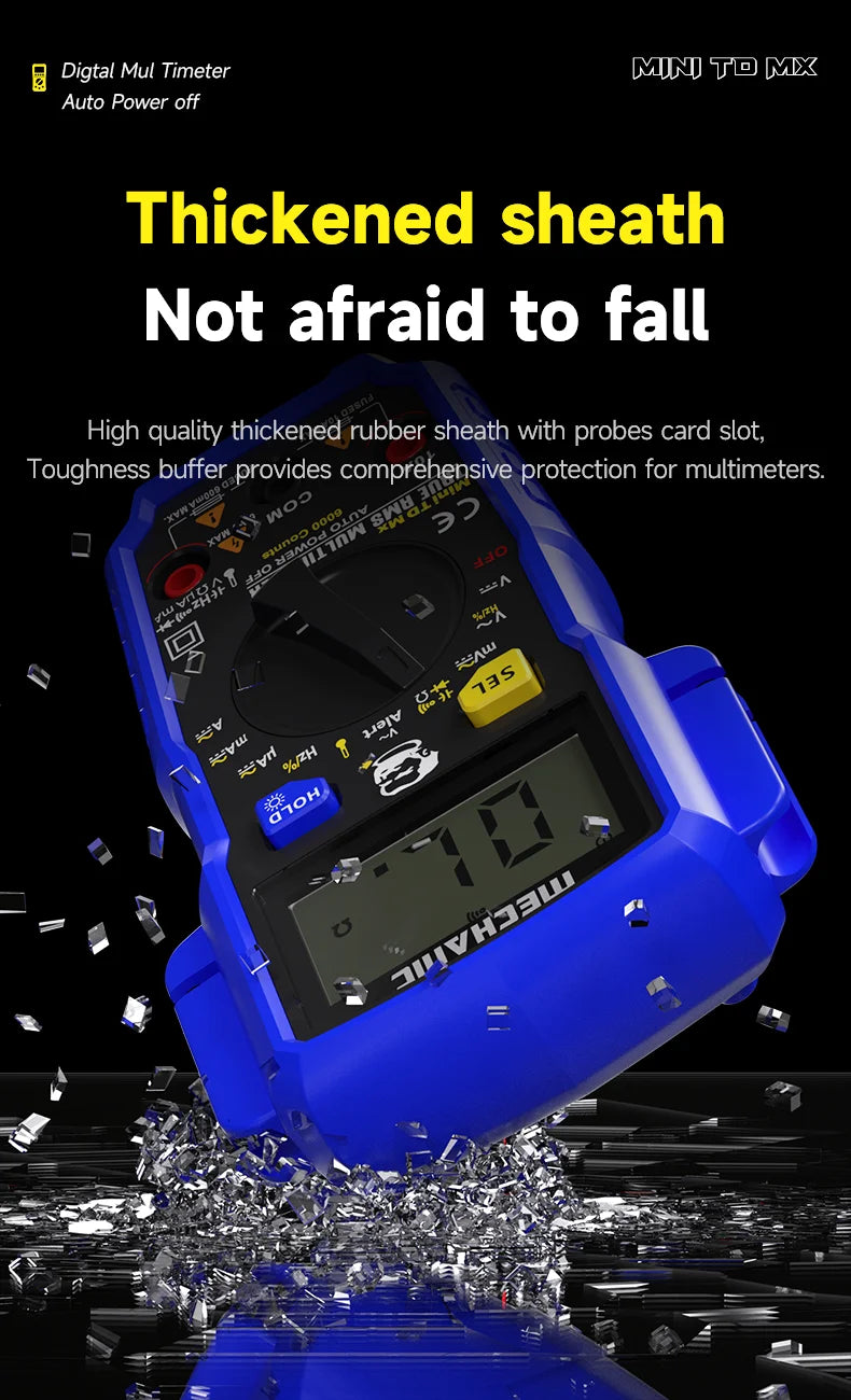 MECHANIC High-Precision Professional Digital Multimeter True RMS AC DC Voltage Capacitance Resistance Hz NCV Tester Current Tool