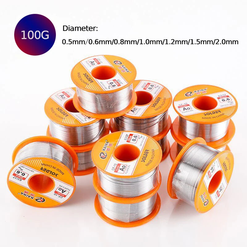 Rosin Solder Wire Tin B-1 63/37 Flux 2.0% 0.5/0.6/0.8/1.0/1.2/1.5/2.0mm Welding Soldering Iron Cord Reel 