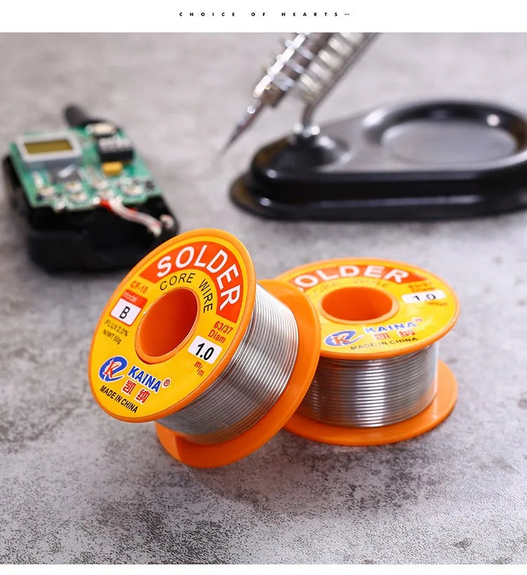 Rosin Solder Wire Tin B-1 63/37 Flux 2.0% 0.5/0.6/0.8/1.0/1.2/1.5/2.0mm Welding Soldering Iron Cord Reel 