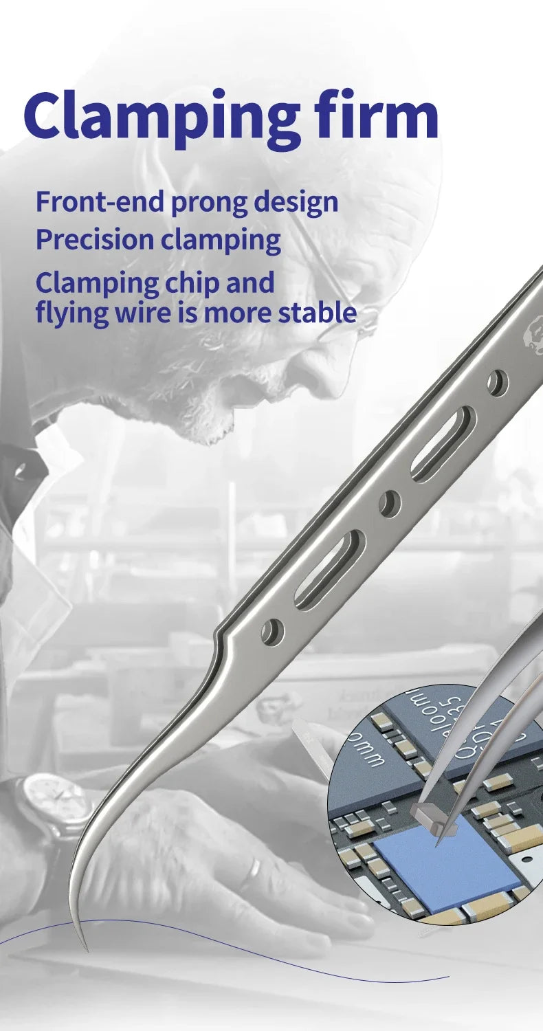 MECHANIC G-11/15 Anti-Magnetic Flying Wire Tweezers for Phone Repair Fine Tip Clip PCB iPhone Fingerprint Bypass Tool Precision