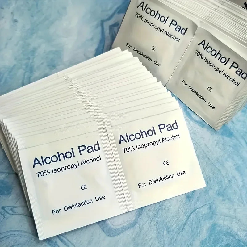 100 pieces of 75% alcohol disinfectant cotton pads, used for cleaning mobile phone screens and lenses, ear canal disinfection al