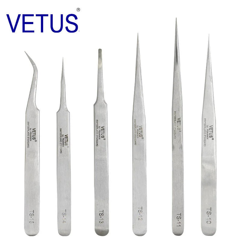 1pcs New Stainless Steel Industrial Anti-static Tweezers watchmaker Repair Tools Excellent Quality