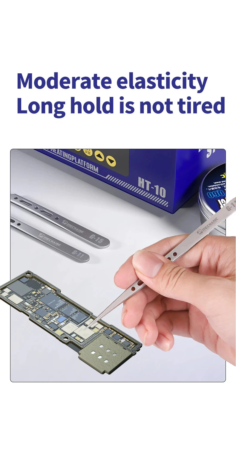 MECHANIC G-11/15 Anti-Magnetic Flying Wire Tweezers for Phone Repair Fine Tip Clip PCB iPhone Fingerprint Bypass Tool Precision