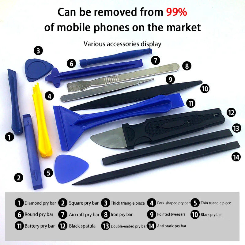 42 in 1 Mobile Phone Repair Tools Disassemble Repair Set Phone Screwdriver Combination Skid Multi Function Disassembly Kit New