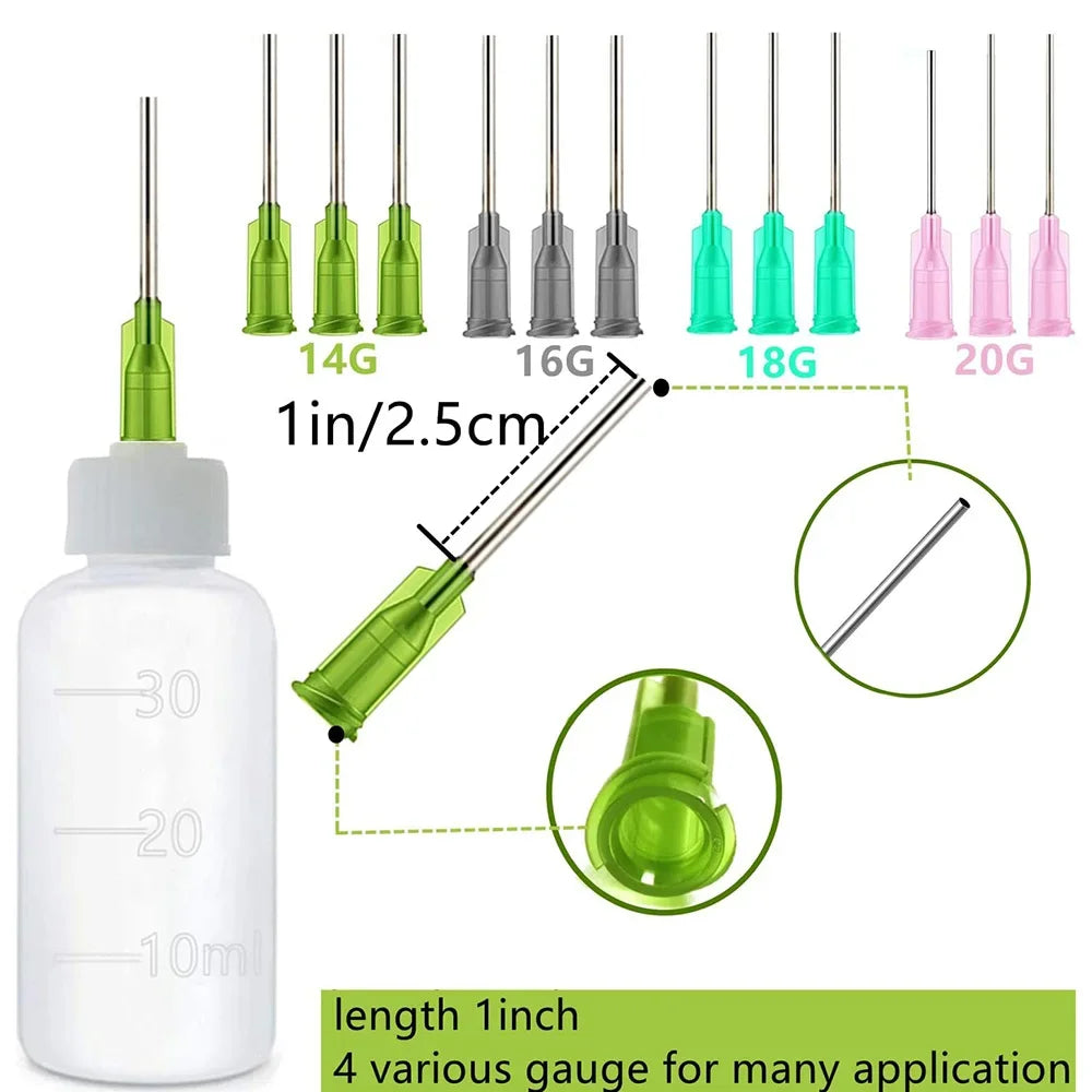 24-Piece Ceramic Slip Bottle Set - 30ml Multi-Needle Squeeze Bottles for Pottery Painting, Clay Sculpture & DIY Ceramic Decor