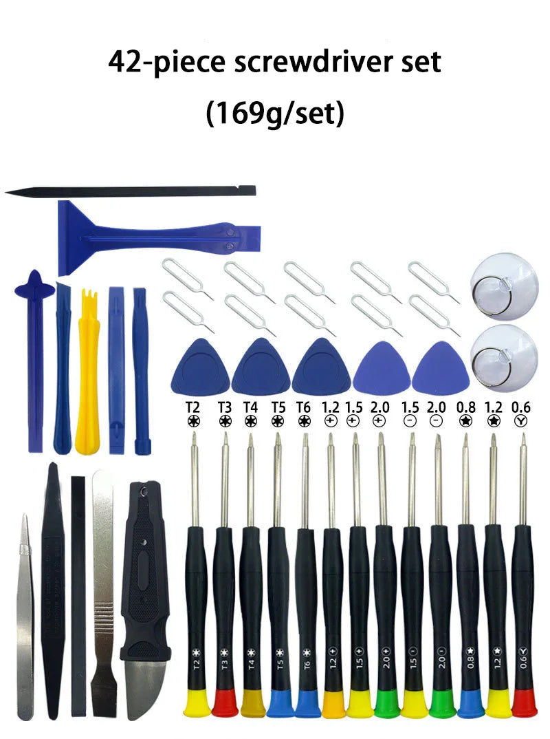 42 in 1 Mobile Phone Repair Tools Disassemble Repair Set Phone Screwdriver Combination Skid Multi Function Disassembly Kit New