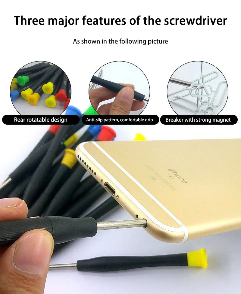 42 in 1 Mobile Phone Repair Tools Disassemble Repair Set Phone Screwdriver Combination Skid Multi Function Disassembly Kit New
