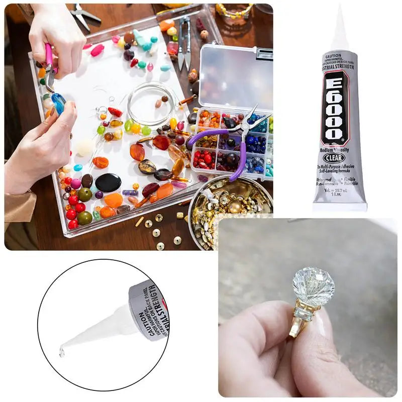 30ml E6000 Multi-Purpose Glue Adhesive Epoxy Resin Repair Cell Phone Touch Screen Liquid Glue Jewelry Craft Adhesive Glue