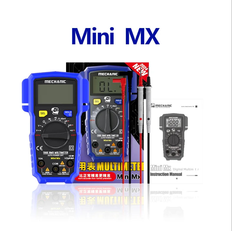 MECHANIC High-Precision Professional Digital Multimeter True RMS AC DC Voltage Capacitance Resistance Hz NCV Tester Current Tool