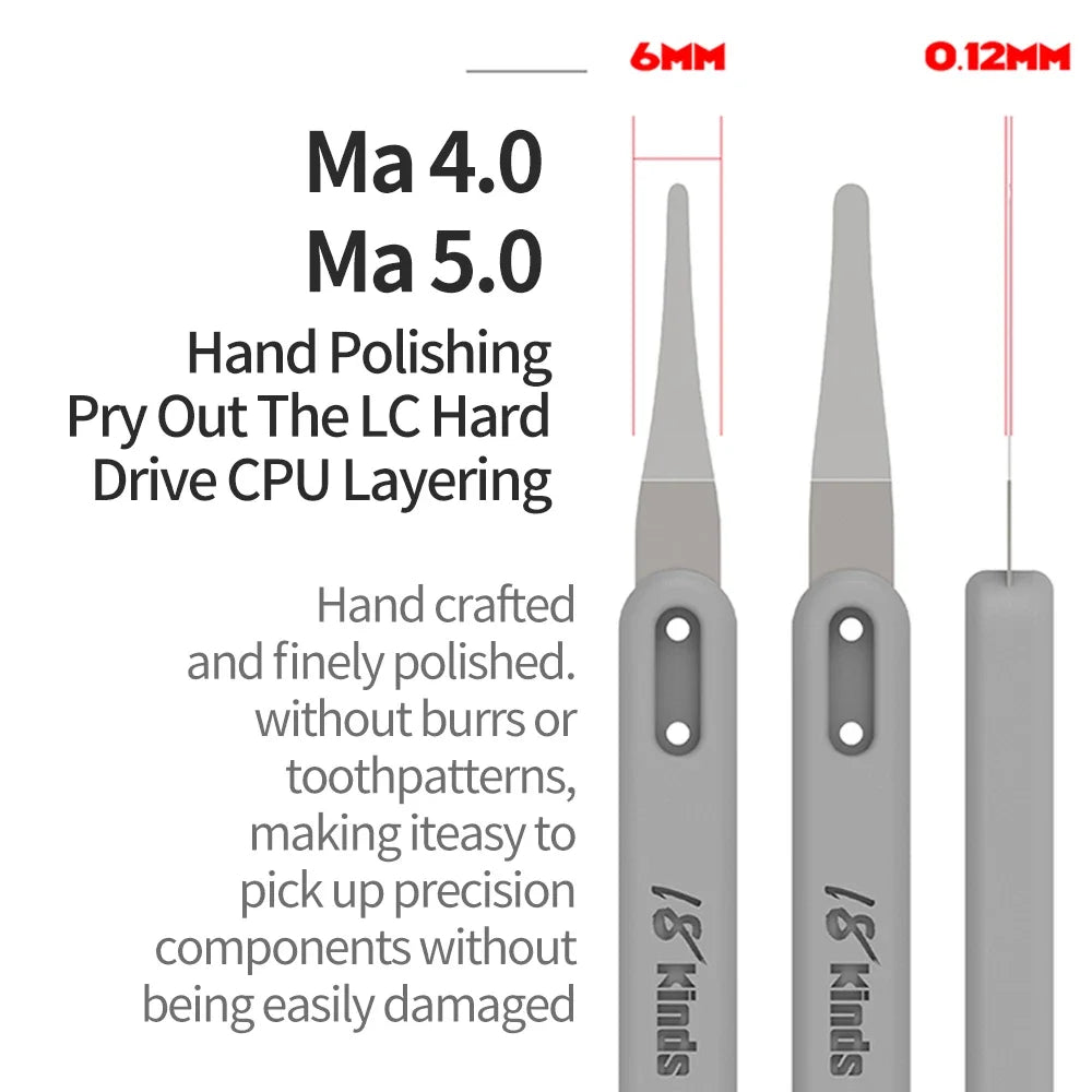 18Kinds Ma-ONENESS BLADE Precision Repair Blades with Heat-Resistant Handle for IC CPU Mobile Phone Maintenance DIY Repair Tools