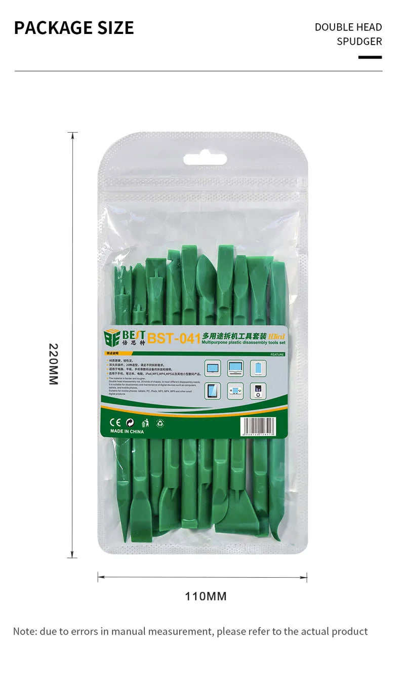BST-041 10 in 1 Plastic Crowbar Disassembly Spudger Opening Tools Kit Multi Functional 10pcs Phone Laptop PC Disassemble Tools