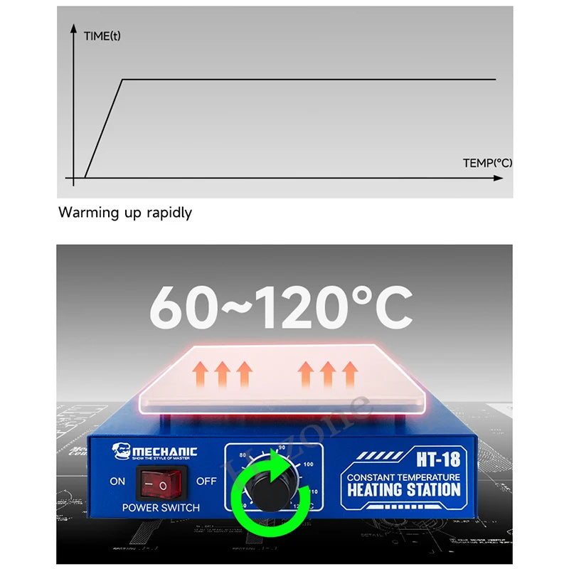 MECHANIC HT-18 Intelligent Numerical Control Thermostatic Heating Platform Suitable for circuit board mobile phone repair