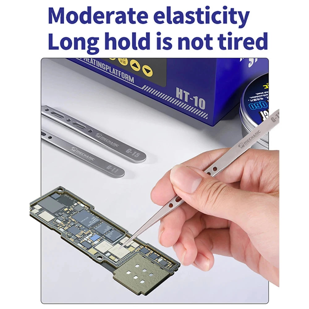 MECHANIC G-11/15 Anti-Magnetic Flying Wire Tweezers for Phone Repair Fine Tip Clip PCB iPhone Fingerprint Bypass Tool Precision