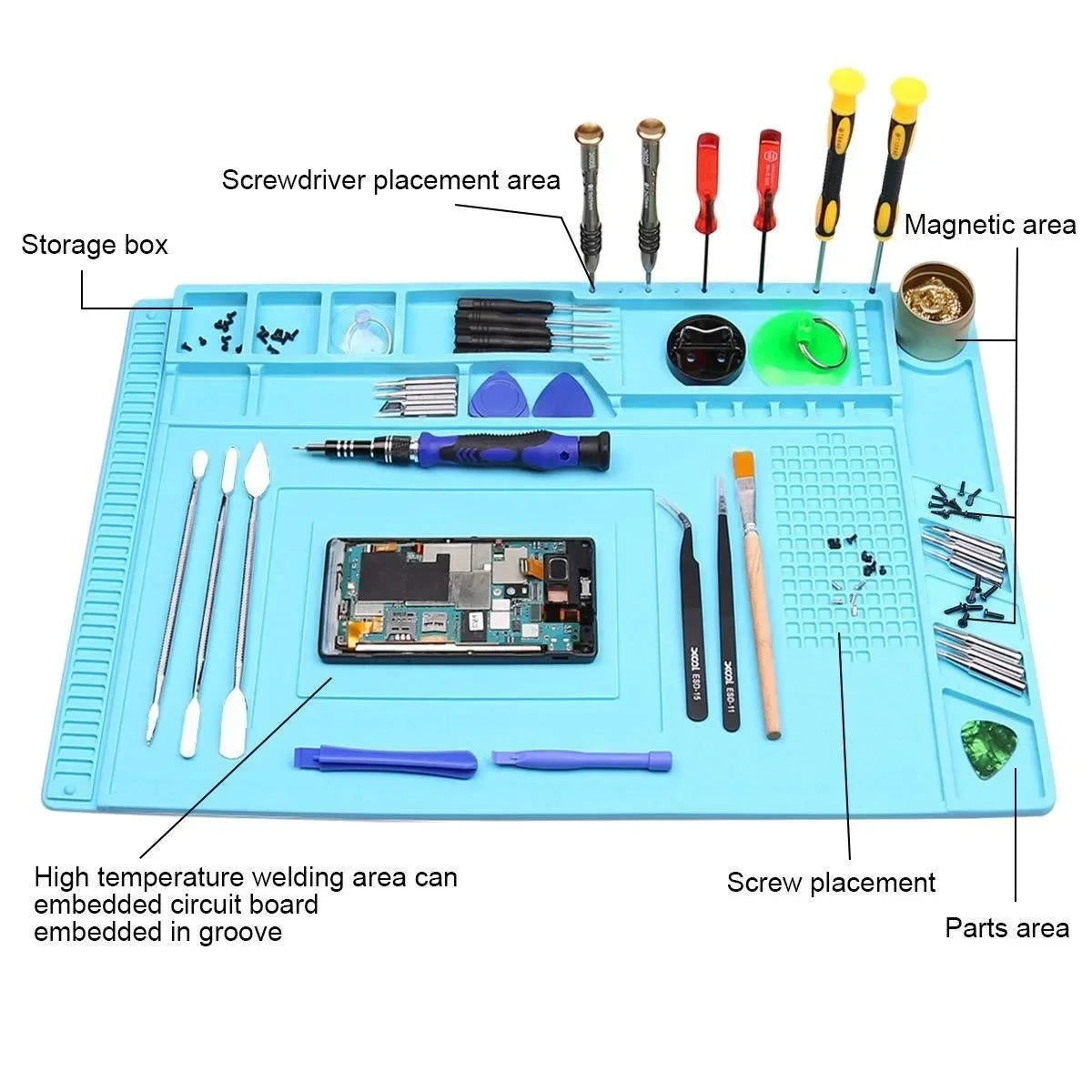 Digital Equipment Repair Remove Silicone Workbench Mobile Phone Repair Work Heat Insulation Pad Work Watch repair silicone mat