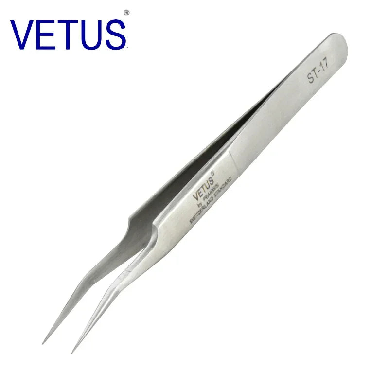 VETUS Original 32-SA Tweezers Hyperfine High Precision Non-magnetic Anti-acid Pincers Eyelashes Grafting Manicure ESD Forceps