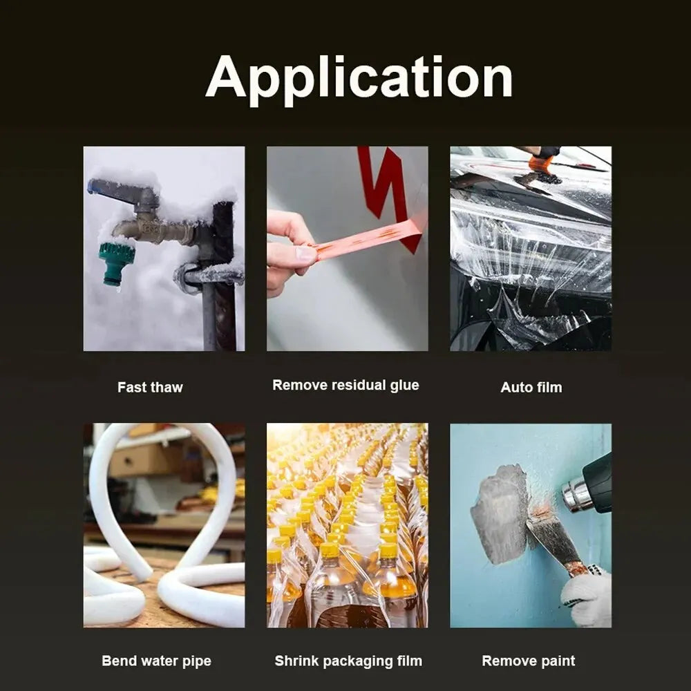 Industrial Heat Gun Hair Dryer Construction Hot Air Gun Air Dryer for Soldering Thermal Blower Shrink Wrapping Tools