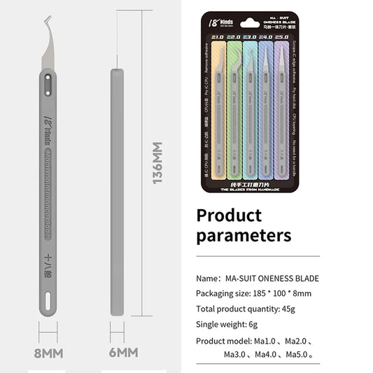 18Kinds Ma-ONENESS BLADE Precision Repair Blades with Heat-Resistant Handle for IC CPU Mobile Phone Maintenance DIY Repair Tools