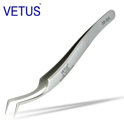VETUS Original 32-SA Tweezers Hyperfine High Precision Non-magnetic Anti-acid Pincers Eyelashes Grafting Manicure ESD Forceps