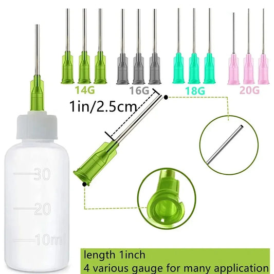 24-Piece Ceramic Slip Bottle Set - 30ml Multi-Needle Squeeze Bottles for Pottery Painting, Clay Sculpture & DIY Ceramic Decor