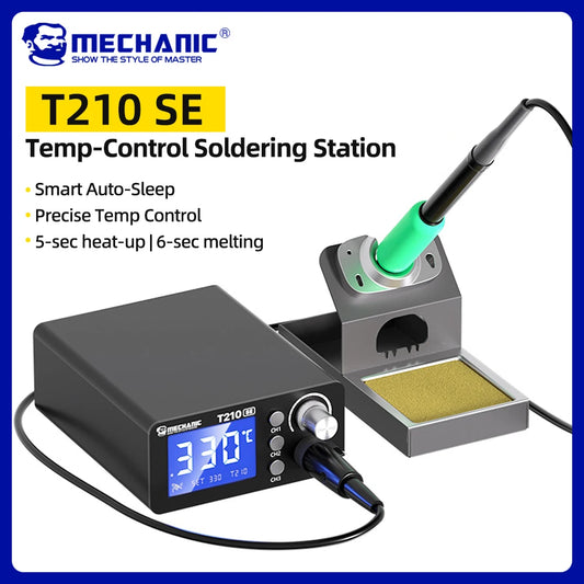 MECHANIC T210 SE Smart Soldering Station Digital Thermostatic Control Fast Heating for C210 Tips Soldering iron Tools