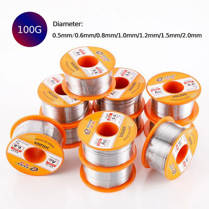 Rosin Solder Wire Tin B-1 63/37 Flux 2.0% 0.5/0.6/0.8/1.0/1.2/1.5/2.0mm Welding Soldering Iron Cord Reel ﻿