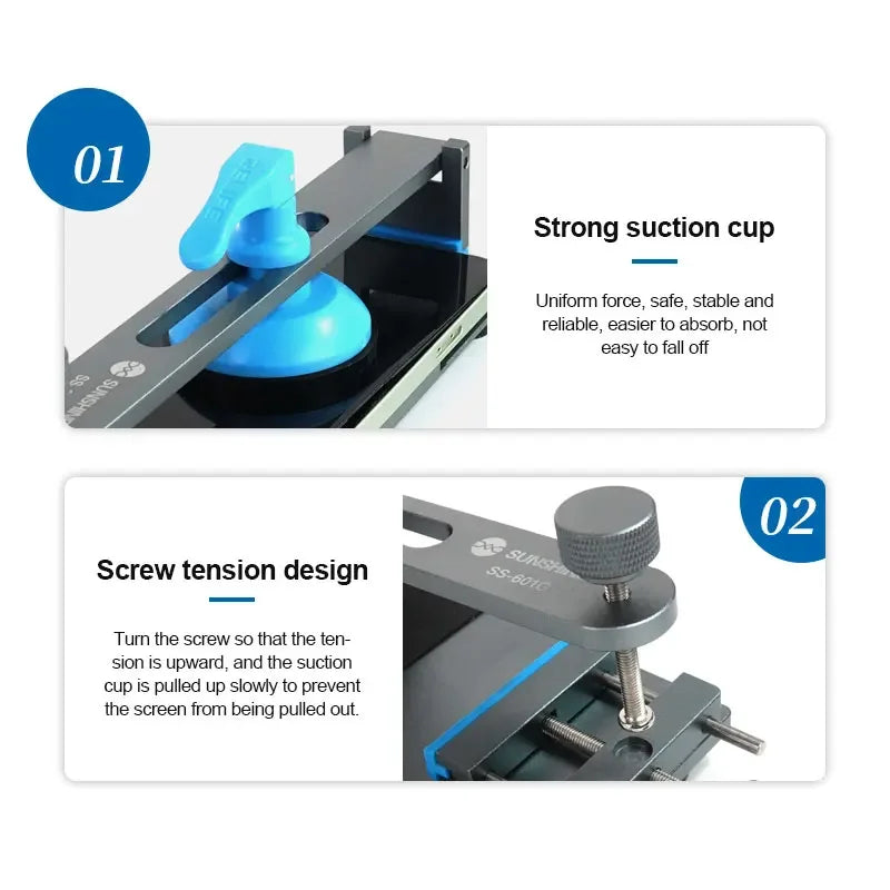 SUNSHINE SS-601G LCD Screen Separator Mobile Phone Free Heating Screen Quick Removal Clamping Fixture Tablet Splitter Tool