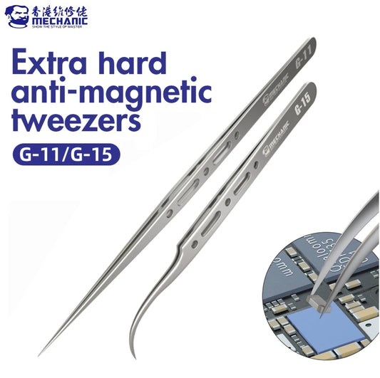 MECHANIC G-11/15 Anti-Magnetic Flying Wire Tweezers for Phone Repair Fine Tip Clip PCB iPhone Fingerprint Bypass Tool Precision