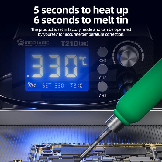 MECHANIC T210 SE Smart Soldering Station Digital Thermostatic Control Fast Heating for C210 Tips Soldering iron Tools