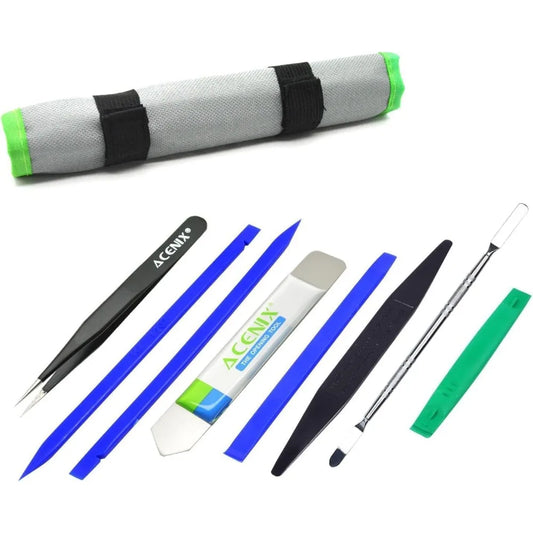 ACENIX 9 pcs Mobile Phone Repair Tool Kit Professional Opening Repair Pry Tool Kit Plastic Spudger Set Precision Tweezers Set Mo