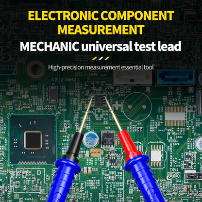 MECHANIC High-End Gold-Plated Universal Test Lead Digital Multimeter Leads Precision Needle Tip Double Insulation Soft Silicone