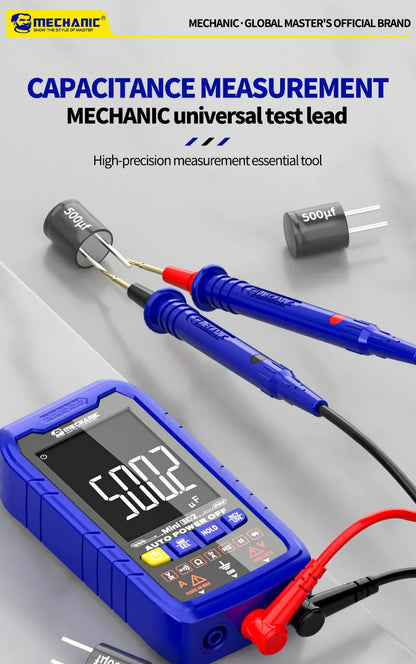 MECHANIC High-End Gold-Plated Universal Test Lead Digital Multimeter Leads Precision Needle Tip Double Insulation Soft Silicone