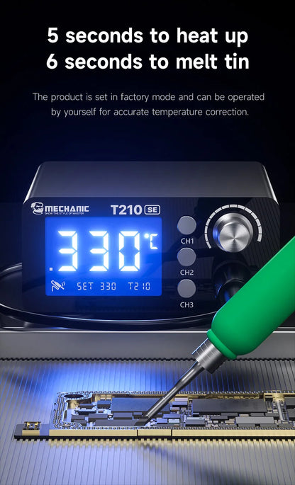 MECHANIC T210 SE Smart Soldering Station Digital Thermostatic Control Fast Heating for C210 Tips Soldering iron Tools