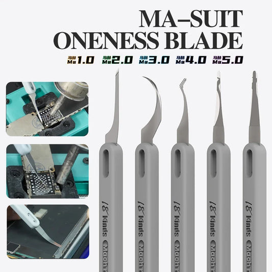 18Kinds Ma-ONENESS BLADE Precision Repair Blades with Heat-Resistant Handle for IC CPU Mobile Phone Maintenance DIY Repair Tools