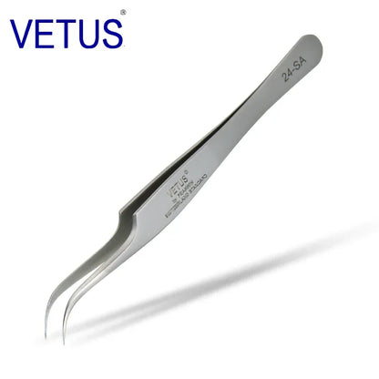 VETUS Original 32-SA Tweezers Hyperfine High Precision Non-magnetic Anti-acid Pincers Eyelashes Grafting Manicure ESD Forceps